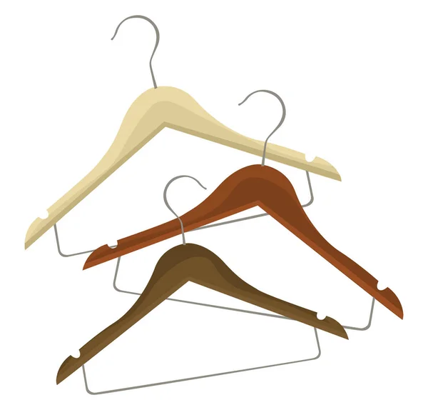 Clothing Hangers Illustration Vector White Background — Stock Vector