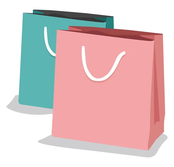 Shopping Bags Illustration Vector White Background — Stock Vector