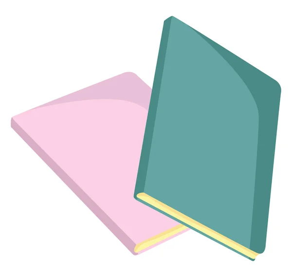 School Notebooks Illustration Vector White Background — Stock Vector