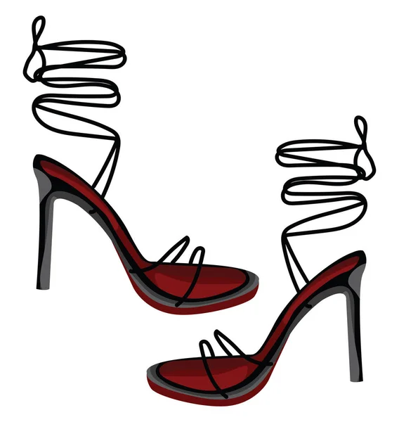 Red High Heels Illustration Vector White Background — Stock Vector