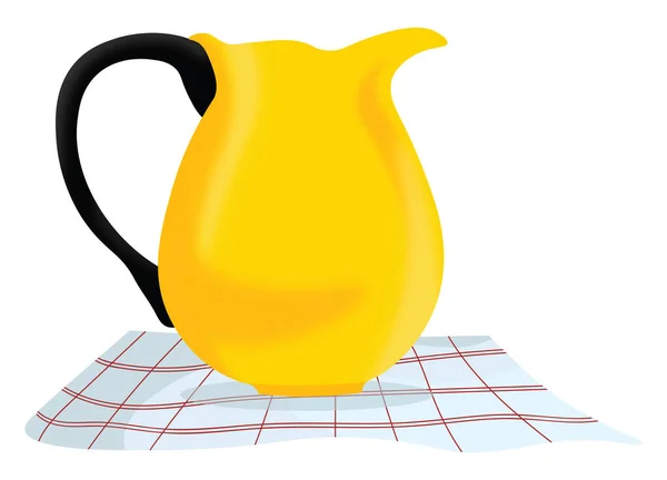 Yellow Jug Illustration Vector White Background — Stock Vector