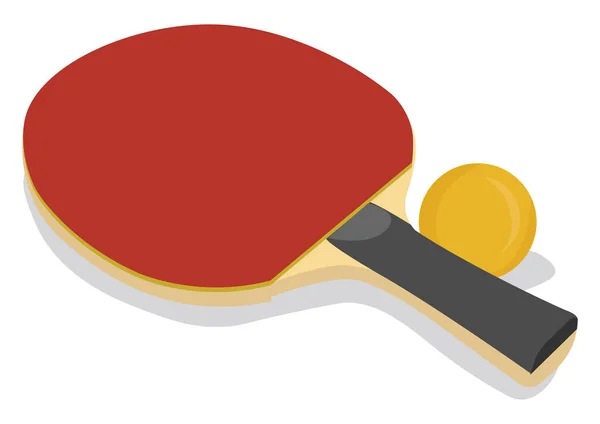 Raquette Ping Pong Illustration Vecteur Sur Fond Blanc — Image vectorielle