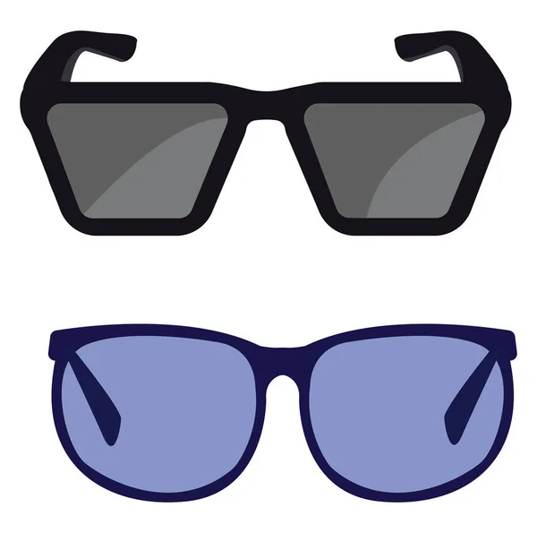Óculos Sol Elegantes Ilustração Vetor Sobre Fundo Branco — Vetor de Stock