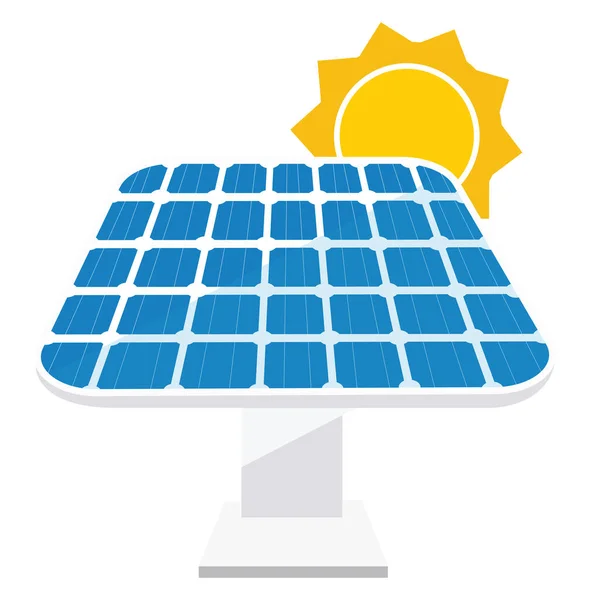 Solarmodul Illustration Vektor Auf Weißem Hintergrund — Stockvektor