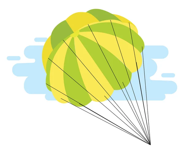 Parachute Vert Illustration Vecteur Sur Fond Blanc — Image vectorielle