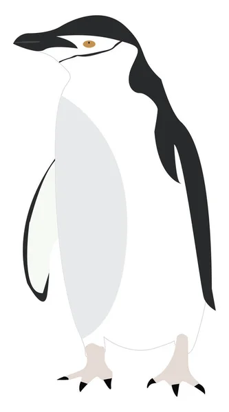 小さなペンギンイラスト白い背景のベクトル — ストックベクタ