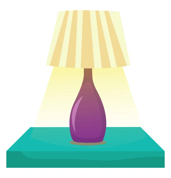 Lampe Table Illustration Vecteur Sur Fond Blanc — Image vectorielle