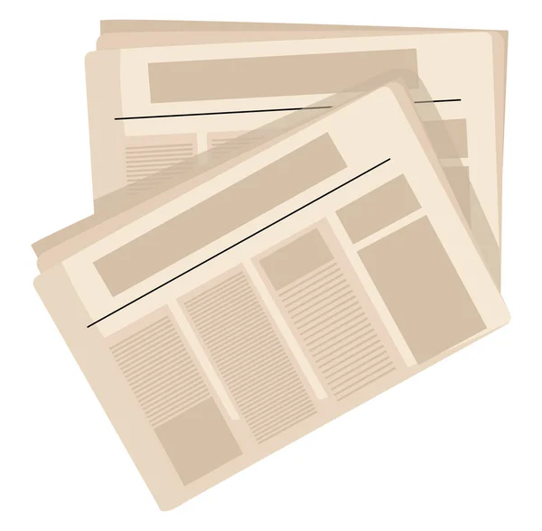 古い新聞 イラスト 白い背景のベクトル — ストックベクタ