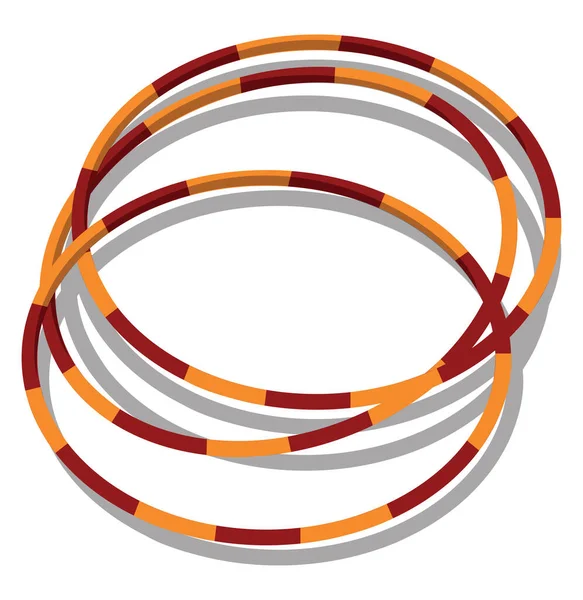 Hula Hoops Illustration Vector White Background — 스톡 벡터