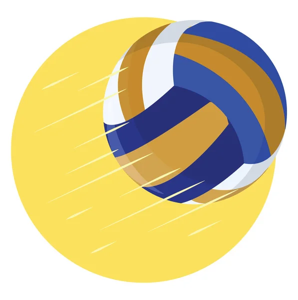 Bue Gele Volleybal Illustratie Vector Witte Achtergrond — Stockvector