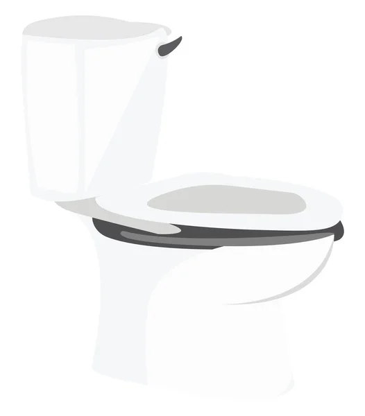 白いトイレの座席 イラスト 白い背景のベクトル — ストックベクタ