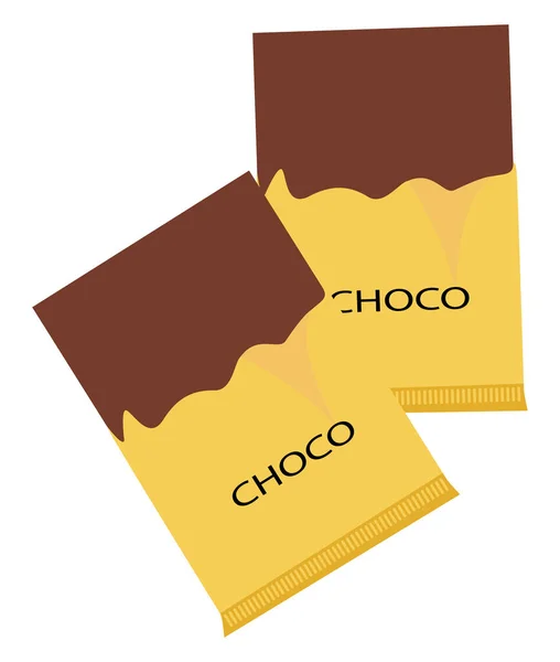 Chocolate Doce Ilustração Vetor Sobre Fundo Branco — Vetor de Stock