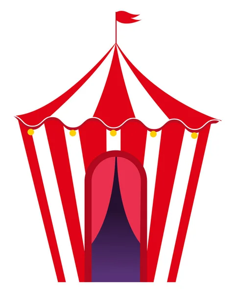 Tente Cirque Illustration Vecteur Sur Fond Blanc — Image vectorielle