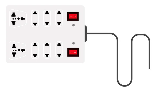 Extension Board Illustration Vektor Auf Weißem Hintergrund — Stockvektor