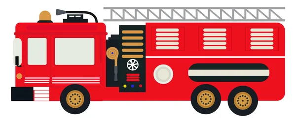 消防車 イラスト 白い背景のベクトル — ストックベクタ
