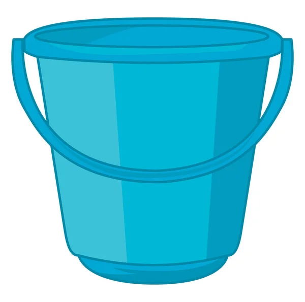 Blue Bucket Illustration Vector White Background — Stock Vector