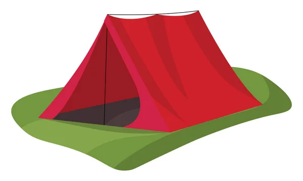 Tente Rouge Illustration Vecteur Sur Fond Blanc — Image vectorielle