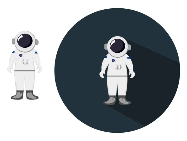 Astronauta Impressionante Ilustração Vetor Sobre Fundo Branco — Vetor de Stock