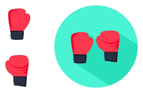 Gants Boxe Illustration Vecteur Sur Fond Blanc — Image vectorielle