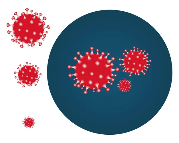 Corona Virus Ilustración Vector Sobre Fondo Blanco — Vector de stock