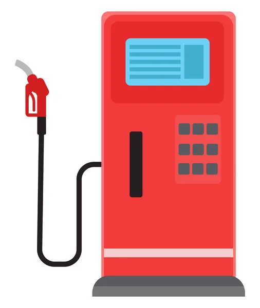 Benzínové Čerpadlo Ilustrace Vektor Bílém Pozadí — Stockový vektor