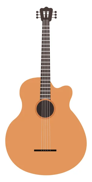 Akoestische Gitaar Illustratie Vector Witte Achtergrond — Stockvector