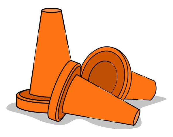 Traffic Cone Illustration Vector White Background — Stock Vector