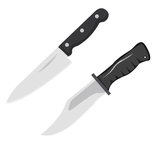 Sharp Knives Illustration Vector White Background — Stock Vector