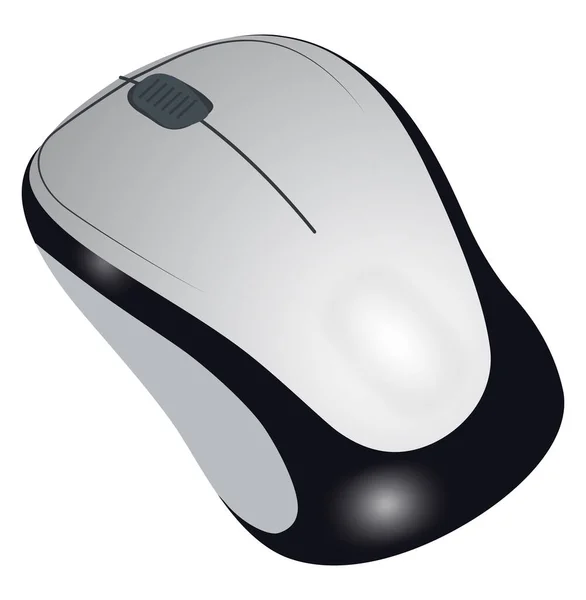 Ποντίκι Υπολογιστή Εικονογράφηση Διάνυσμα Λευκό Φόντο — Διανυσματικό Αρχείο