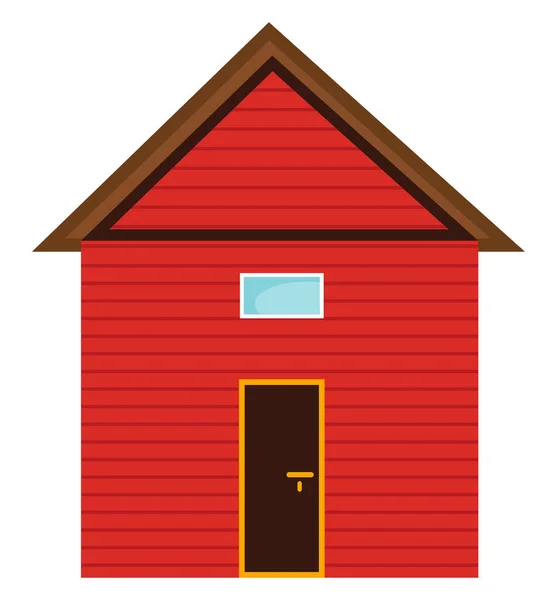 Rote Hütte Illustration Vektor Auf Weißem Hintergrund — Stockvektor