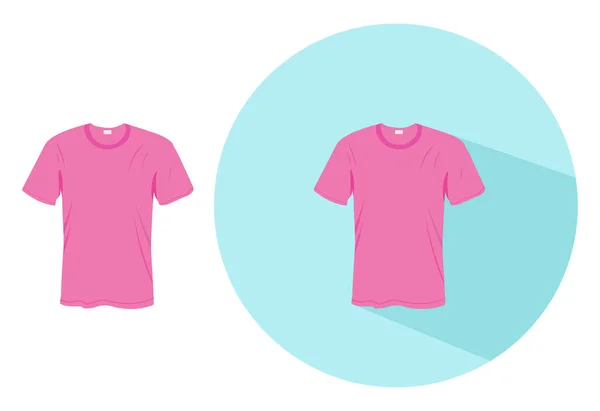 Camisa Rosa Ilustración Vector Sobre Fondo Blanco — Vector de stock