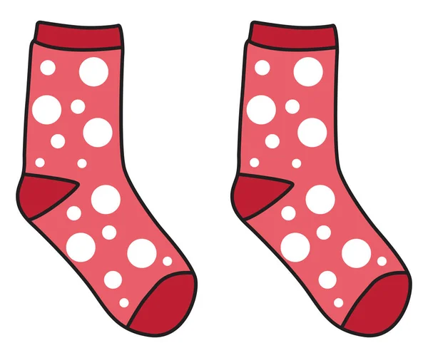Κόκκινες Κάλτσες Εικονογράφηση Διάνυσμα Λευκό Φόντο — Διανυσματικό Αρχείο