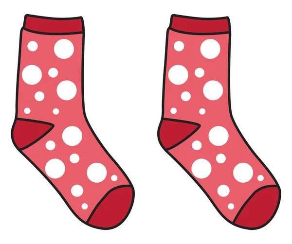 Chaussettes Rouges Illustration Vecteur Sur Fond Blanc — Image vectorielle