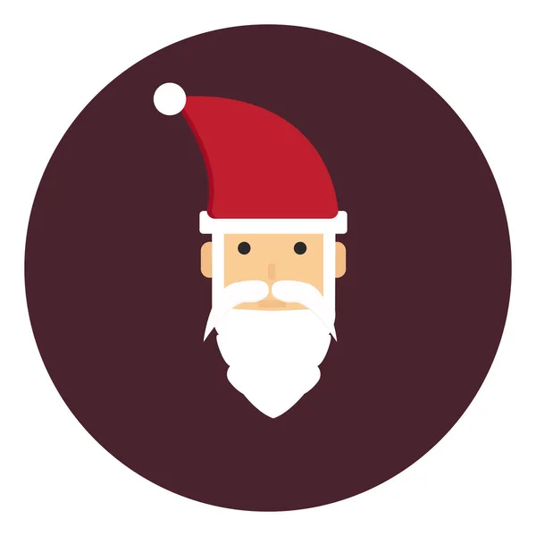 Santas Gezicht Illustratie Vector Witte Achtergrond — Stockvector