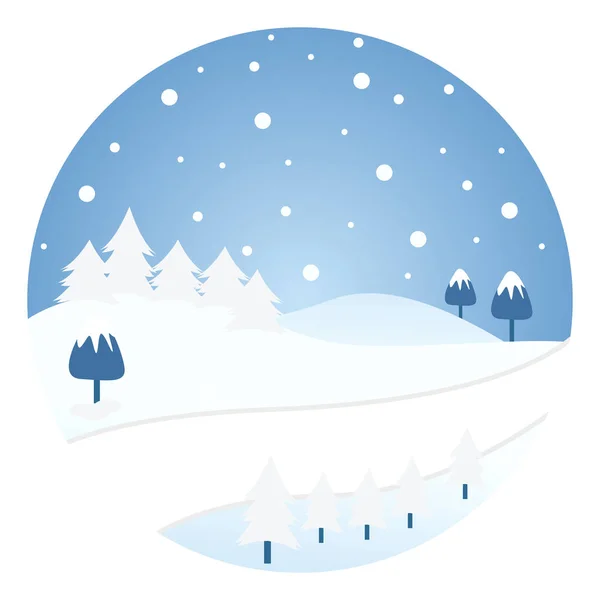 Schneefall Illustration Vektor Auf Weißem Hintergrund — Stockvektor