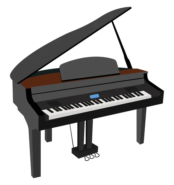 Piano Clásico Ilustración Vector Sobre Fondo Blanco — Archivo Imágenes Vectoriales