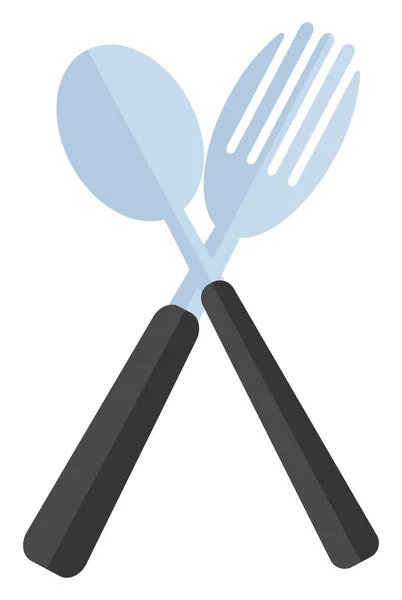 Spoon Fork Illustration Vector White Background — Stock Vector