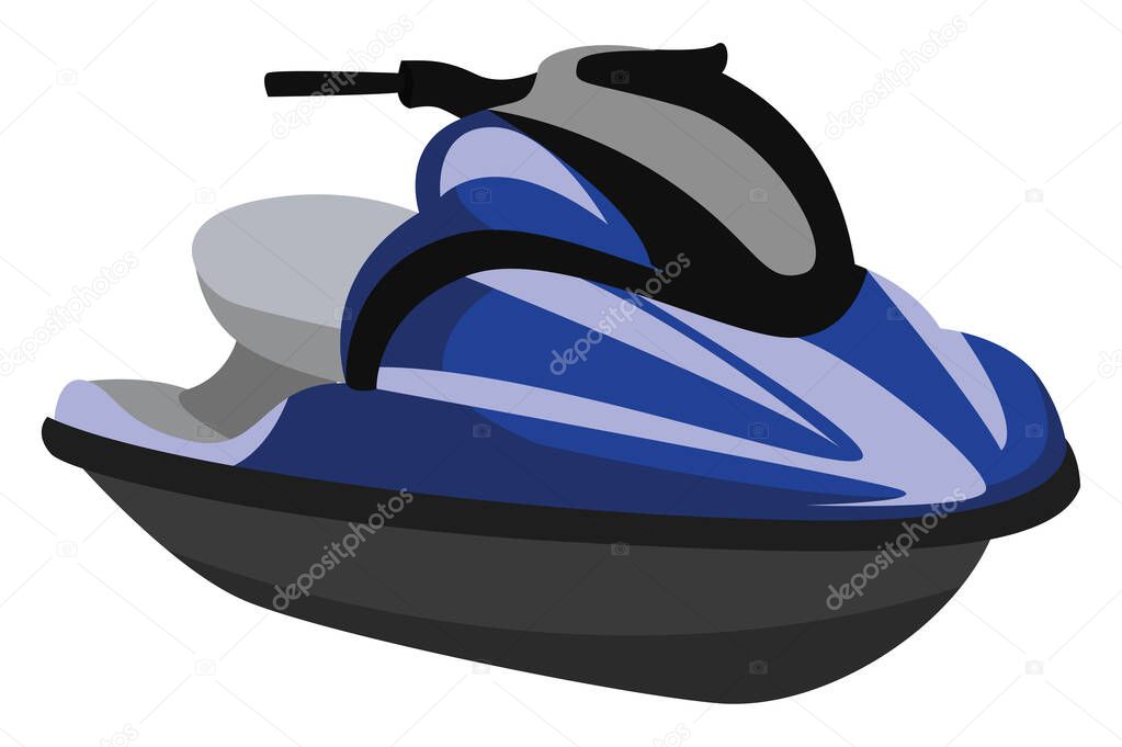 Water craft, illustration, vector on white background.