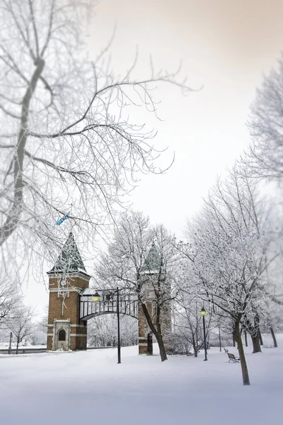 Porte Des Anciens Maires Een Herdenkingspoort Voor Burgemeesters Van Stad — Stockfoto