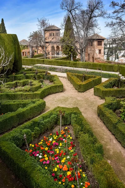 Zahrady Alhambra Generalife Granada Španělsko — Stock fotografie