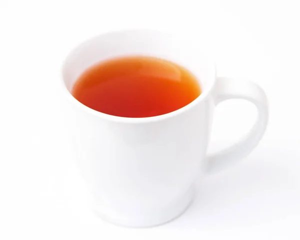 Чашка Белого Чая Чаем Изолированы Белом Фоне — стоковое фото