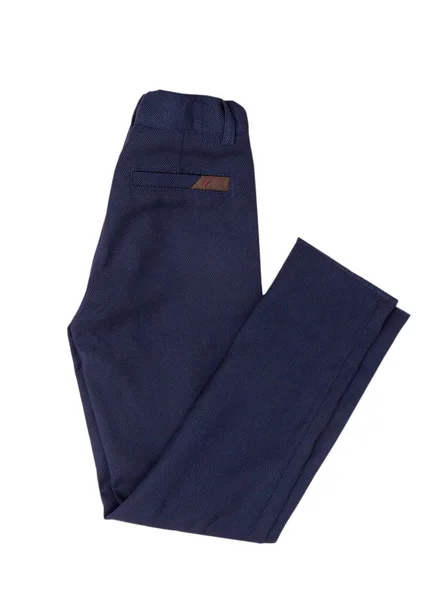 Pantalón Azul Para Hombre Con Bolsillos Aislados Sobre Fondo Blanco — Foto de Stock
