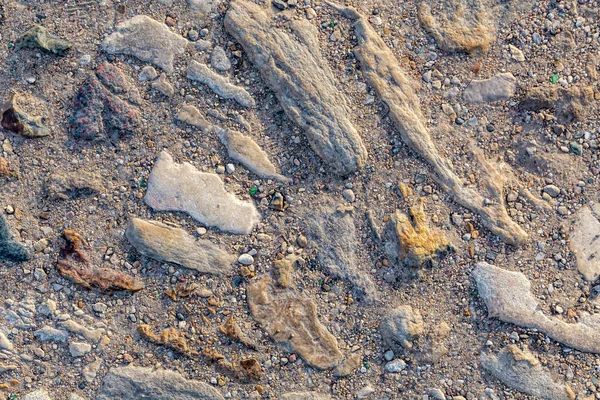 Eski bir kaldırım yol. Cobblestones ile döşeli yol.