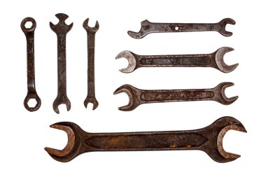 Eski paslı anahtarı. Karmaşık şekil