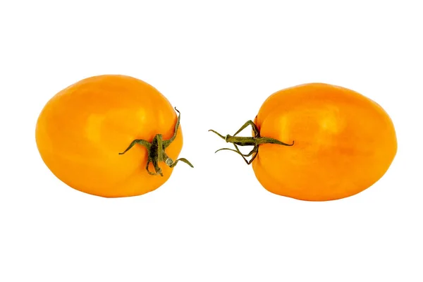 Tomates oranges isolées sur blanc — Photo