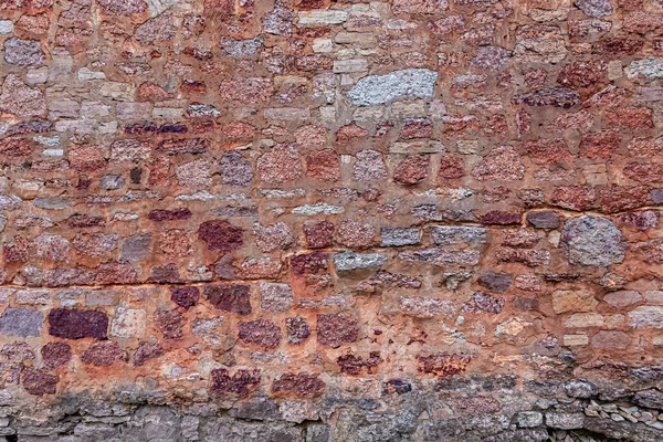 Alvenaria. Parede vintage de pedra enferrujada Textura oxidada — Fotografia de Stock