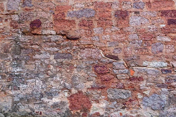 Alvenaria. Parede vintage de pedra enferrujada Textura oxidada — Fotografia de Stock