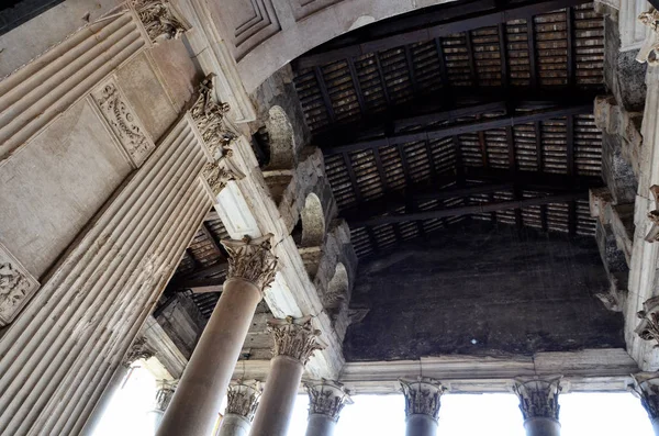 Podrobnosti Architektuře Pantheonu Římě — Stock fotografie