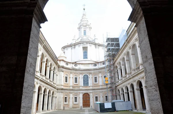 Iglesia Histórica Bajo Luz Brillante Roma —  Fotos de Stock