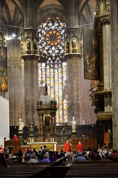 All Interno Del Duomo Milano — Foto Stock